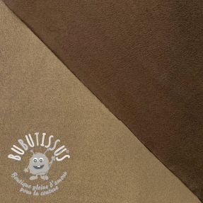 Umelá koža semiš ALASKA chocolat/daim