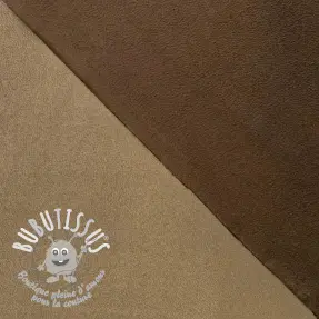 Umelá koža semiš ALASKA chocolat/daim