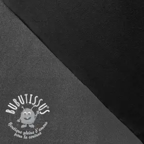 Simili cuir suédine ALASKA noir/acier