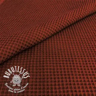 Tissu nid d’abeille brique