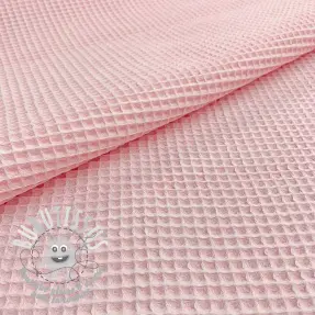Tissu nid d’abeille light rose