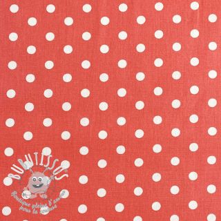 Tissu coton Dots coral