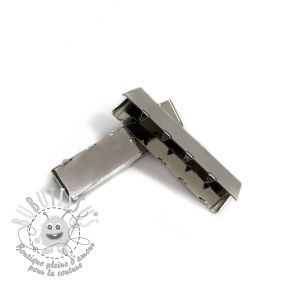 Embout pour sangle métal 40 mm silver