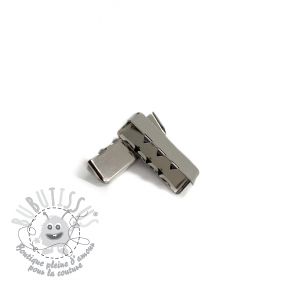 Embout pour sangle métal 25 mm silver