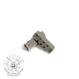 Embout pour sangle métal 25 mm silver