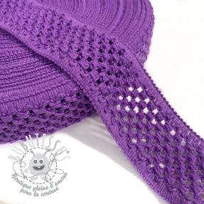 Élastique tricoté 5 cm purple
