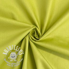 Tissu Popeline de coton old lime