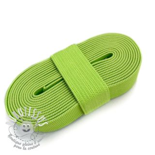 Élastique plat 15 mm light lime 2 m sur carte