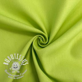 Tissu Popeline de coton lime