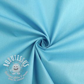 Tissu Popeline de coton sky blue