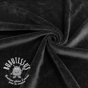 Tissu velours jersey black
