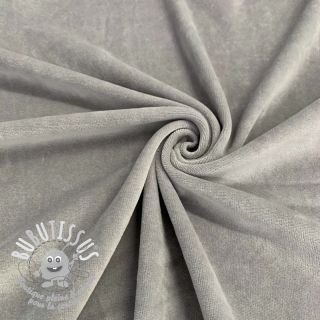 Tissu velours jersey grey