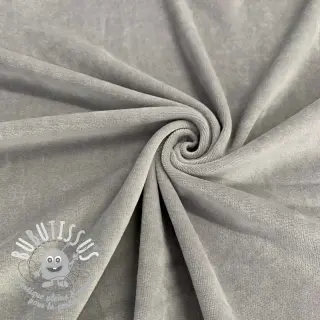 Tissu velours jersey grey