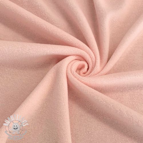 Tissu velours jersey rose