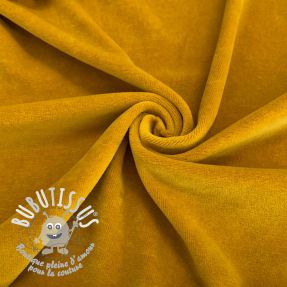 Tissu velours jersey ochre