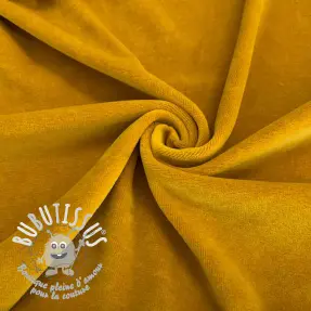 Tissu velours jersey ochre