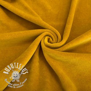 Tissu velours jersey ochre