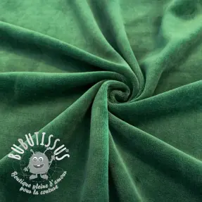 Tissu velours jersey dark green