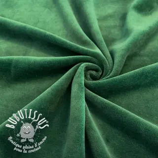 Tissu velours jersey dark green