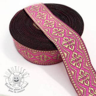 Jacquard Gold flower pink