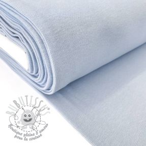 Bord-côte lisse bleu bébé ORGANIC