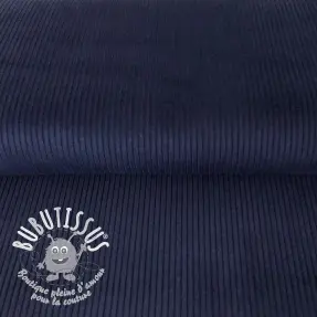 Tissu velours cotelé marine