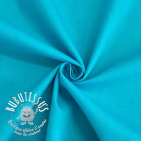 Tissu Popeline de coton light turquoise