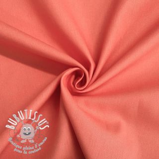 Tissu Popeline de coton coral