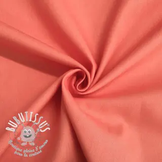 Tissu Popeline de coton coral
