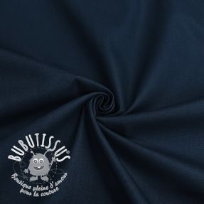 Tissu Popeline de coton dark blue ORGANIC