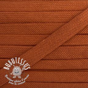 Cordon coton tubulaire plat 17 mm dark orange