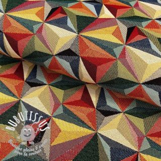Tissu déco GOBELIN Colourful triangles