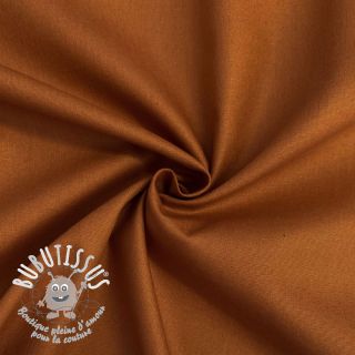 Tissu Popeline de coton cognac