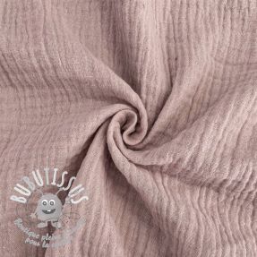 Tissu double gaze/mousseline old rose