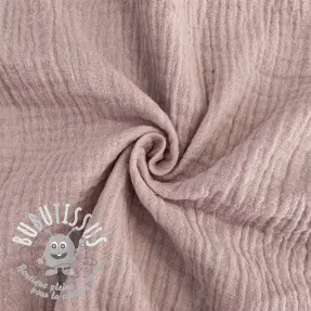 Tissu double gaze/mousseline old rose