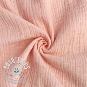 Tissu double gaze/mousseline light rose