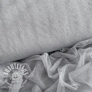 Tulle pour jupe tutu ROYAL SPARKLE grey silver