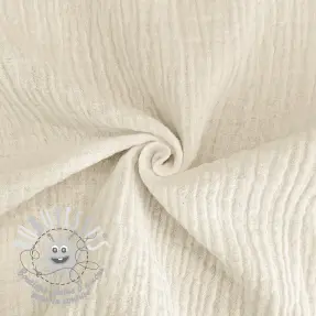 Tissu double gaze/mousseline butter