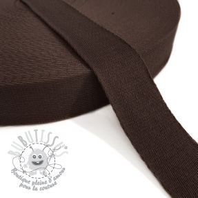 Sangle coton 4 cm dark mocha