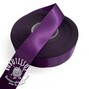 Ruban satin double face 25 mm purple