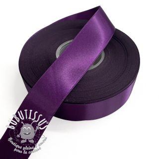 Ruban satin double face 25 mm purple