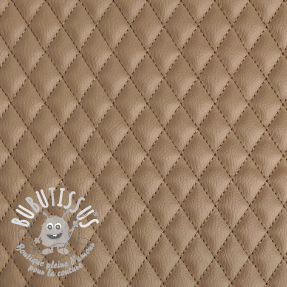 Simili cuir MATELASSE taupe