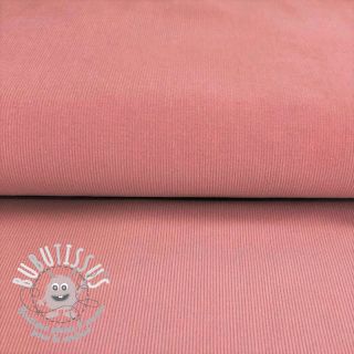 Tissu velours cotelé fin old rose