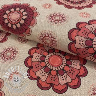 Tissu déco Linenlook Mandala flower