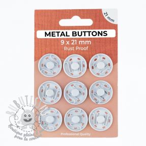 Boutons Pression METAL 21 mm off white