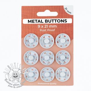 Boutons Pression METAL 21 mm off white