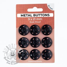 Boutons Pression METAL 21 mm black