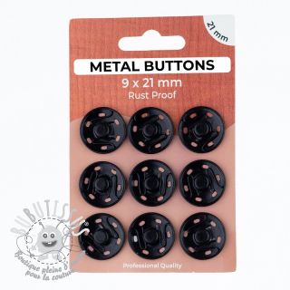 Boutons Pression METAL 21 mm black