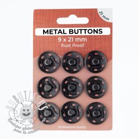 Boutons Pression METAL 21 mm anthracite