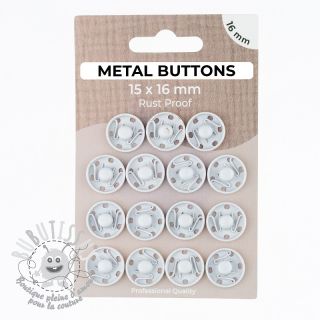 Boutons Pression METAL 16 mm off white